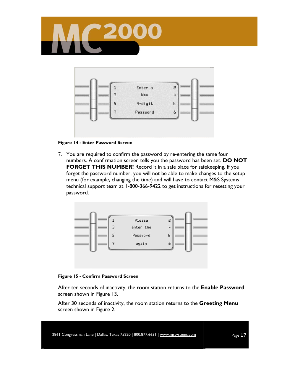 M&S Systems MC2000 User Manual | Page 19 / 44