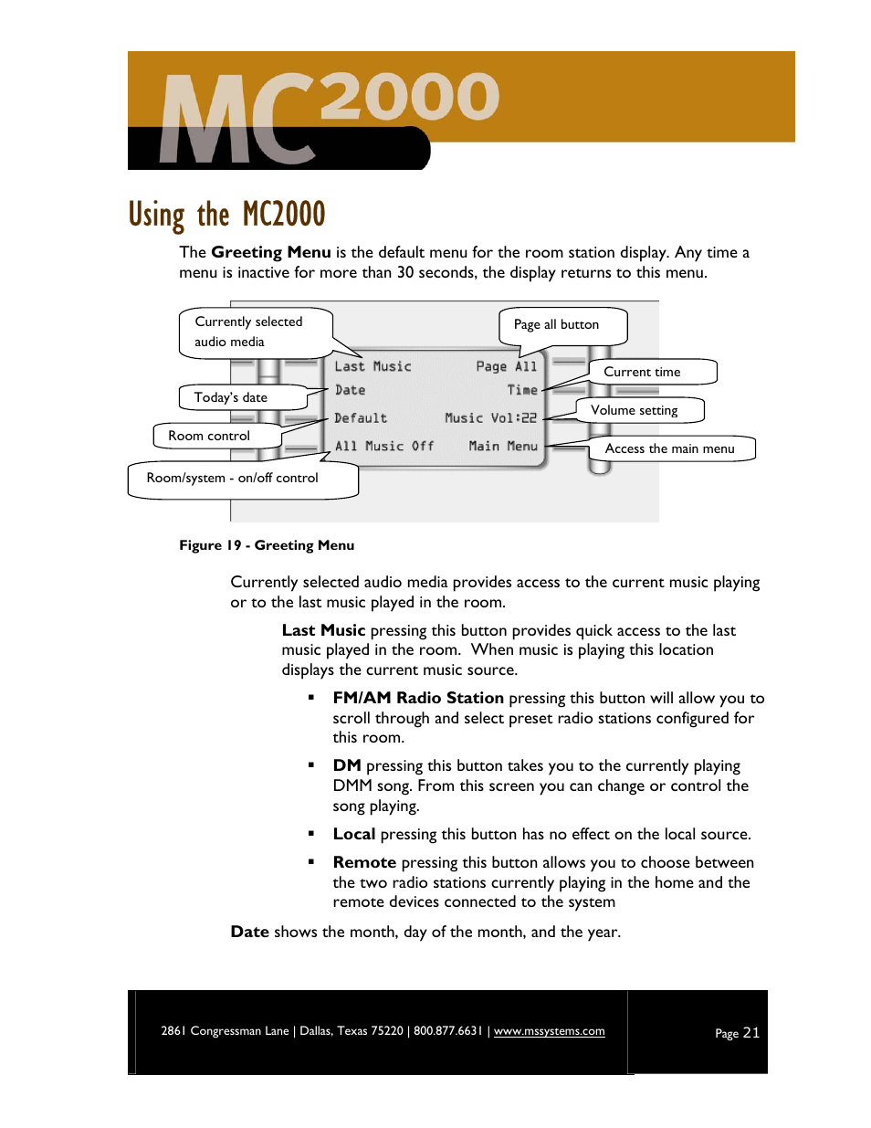 Using the mc2000 | M&S Systems MC2000 User Manual | Page 23 / 44