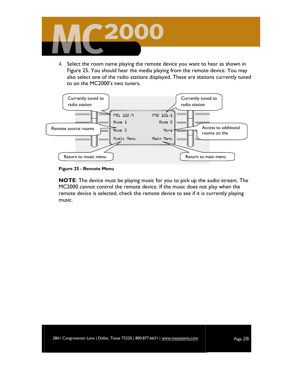M&S Systems MC2000 User Manual | Page 30 / 44