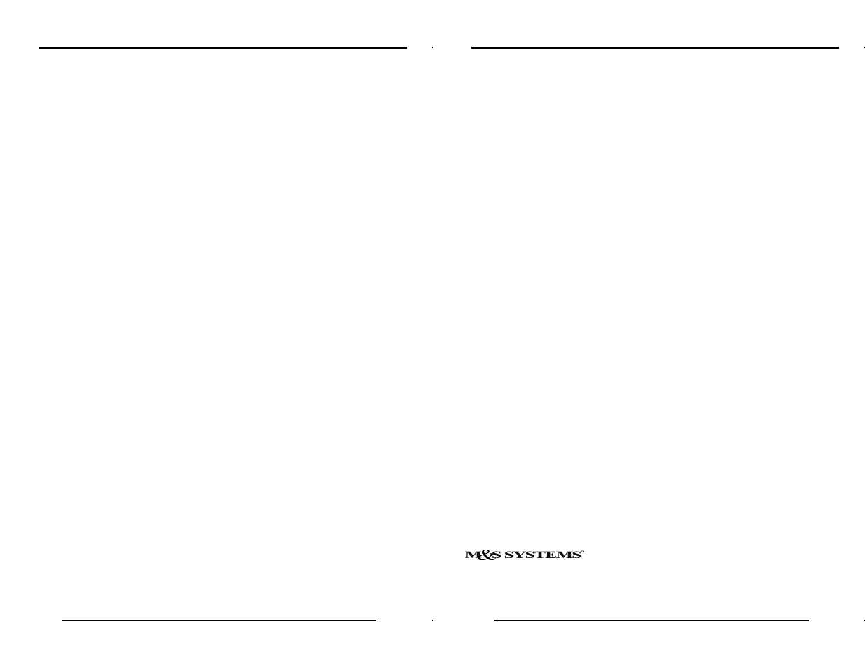 Statements of warranty | M&S Systems MC602 User Manual | Page 12 / 12