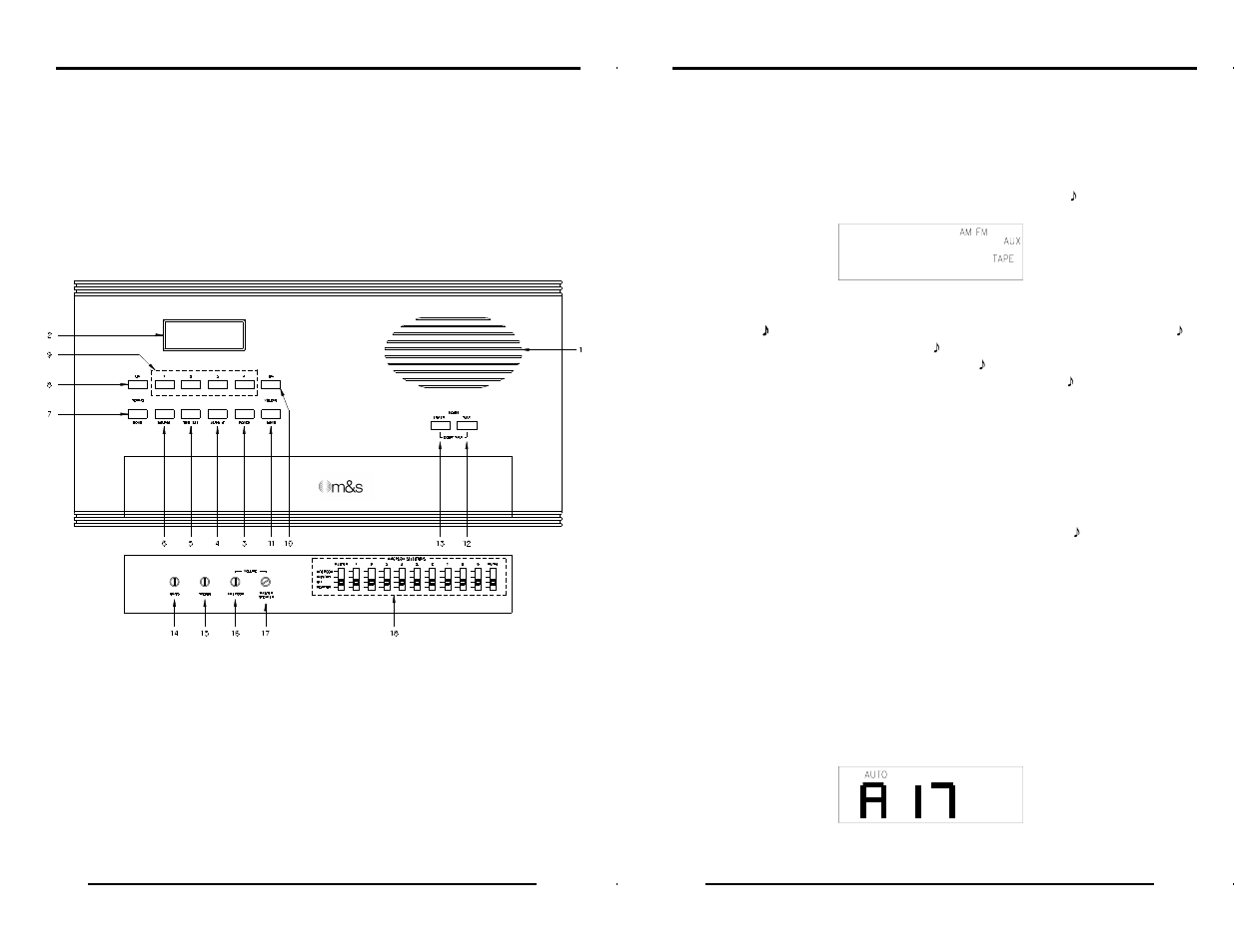 Mc602 master unit operation, Display | M&S Systems MC602 User Manual | Page 3 / 12