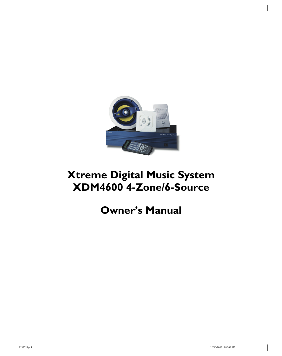 M&S Systems XDM4600 User Manual | 30 pages