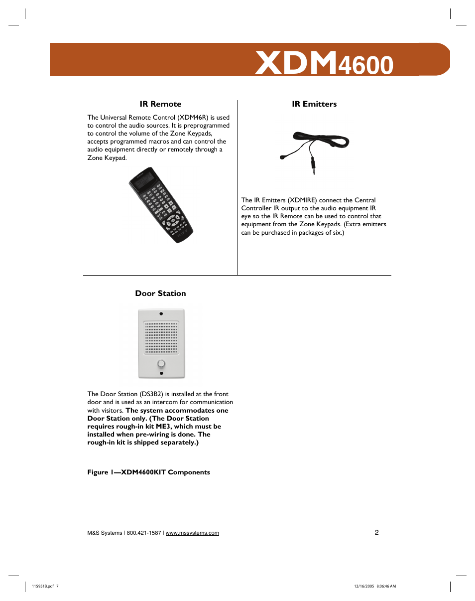 M&S Systems XDM4600 User Manual | Page 7 / 30