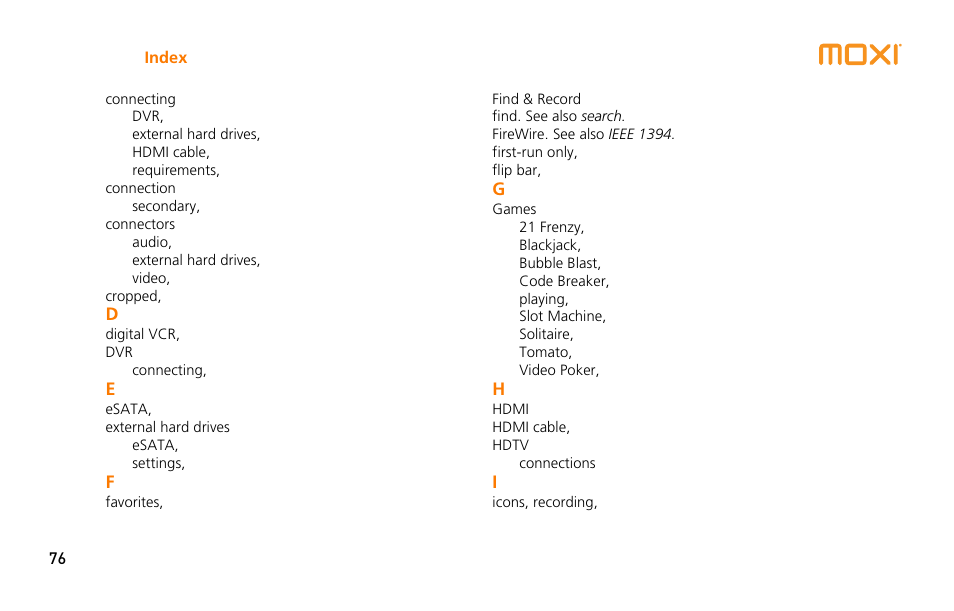 Moxi 3012 User Manual | Page 76 / 82