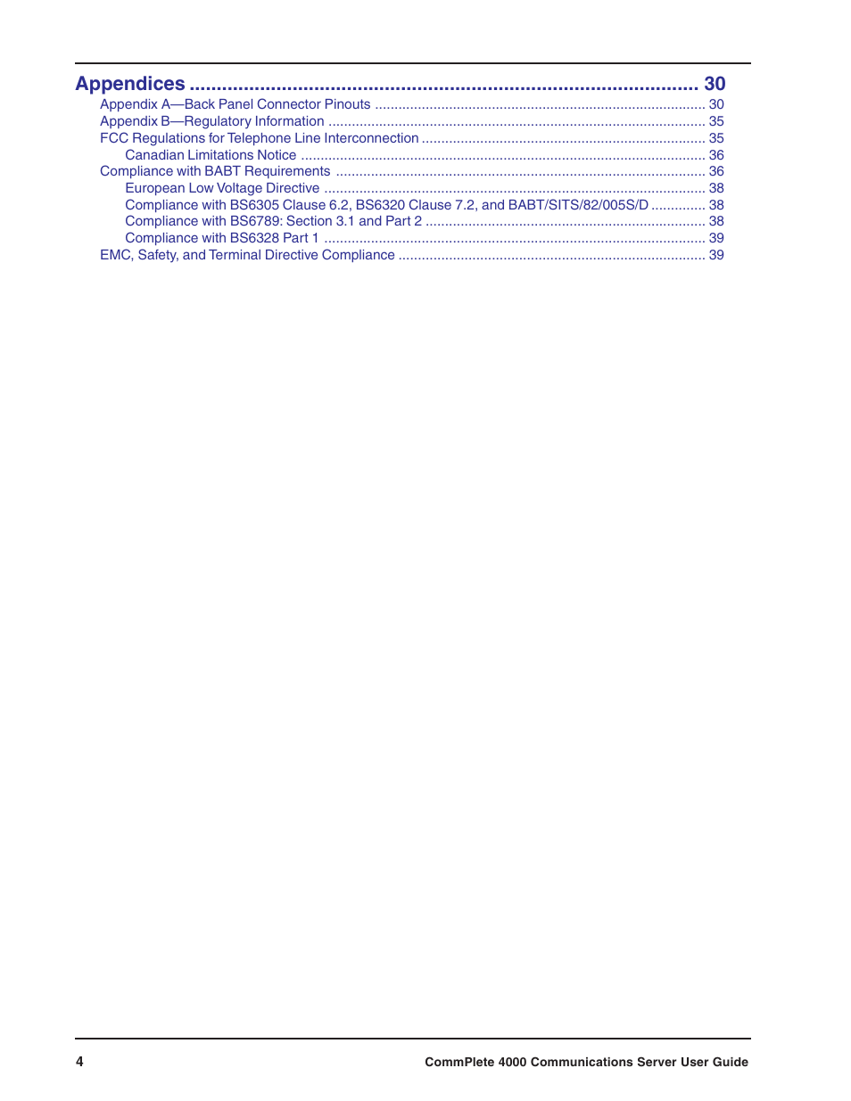 Appendices | Multi-Tech Systems Hub User Manual | Page 4 / 40