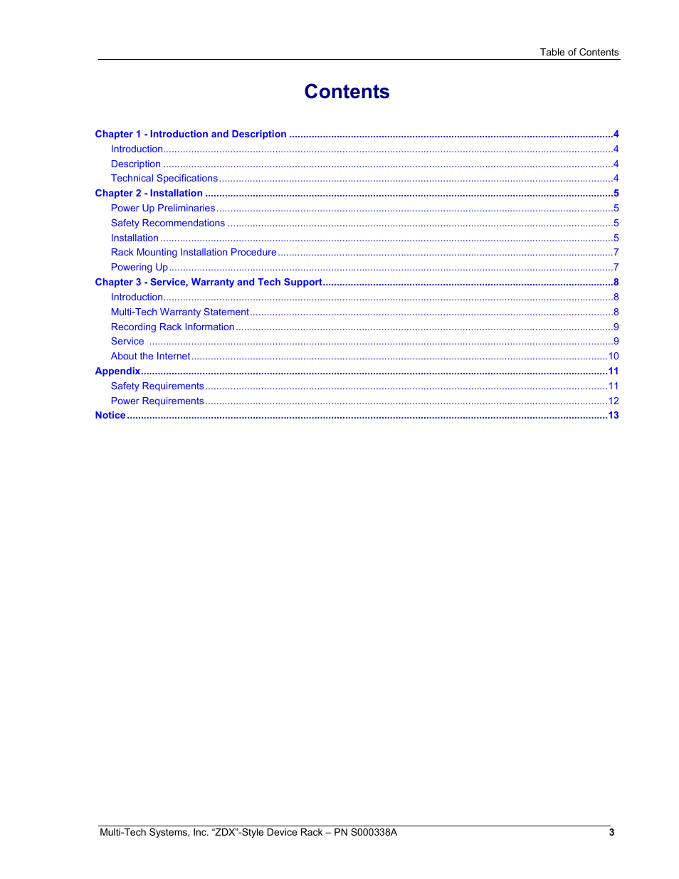 Multi-Tech Systems ZDX Series User Manual | Page 3 / 13