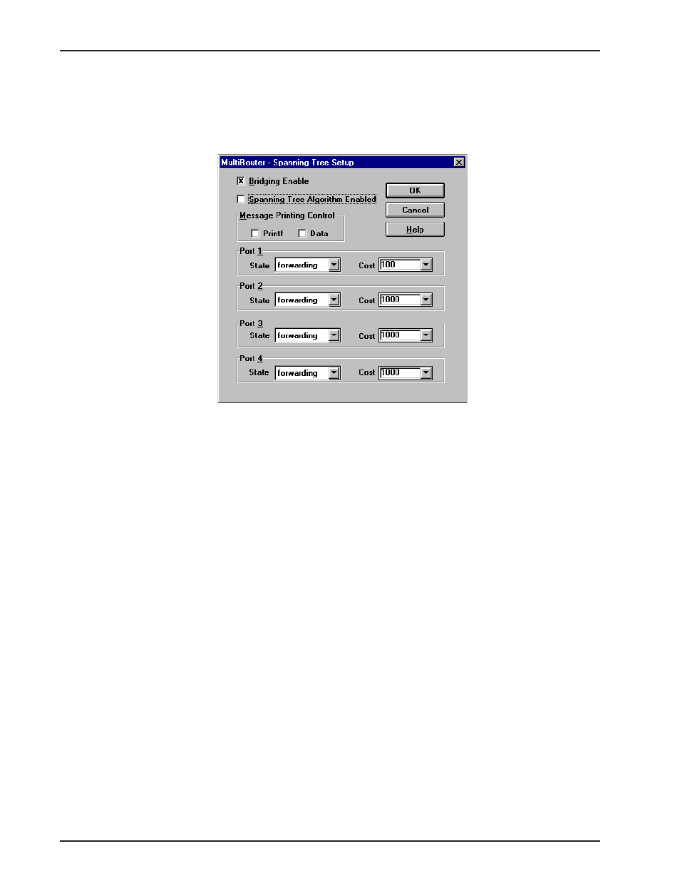 Spanning tree setup | Multi-Tech Systems MTASR3-200 User Manual | Page 32 / 82