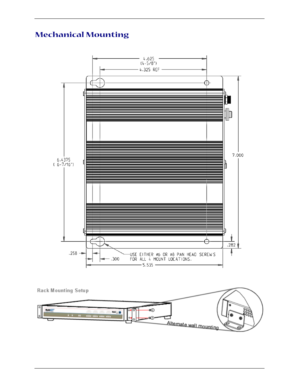 Mechanical mounting | Multi-Tech Systems Multi-Tech FaxFinder FF820 User Manual | Page 10 / 207