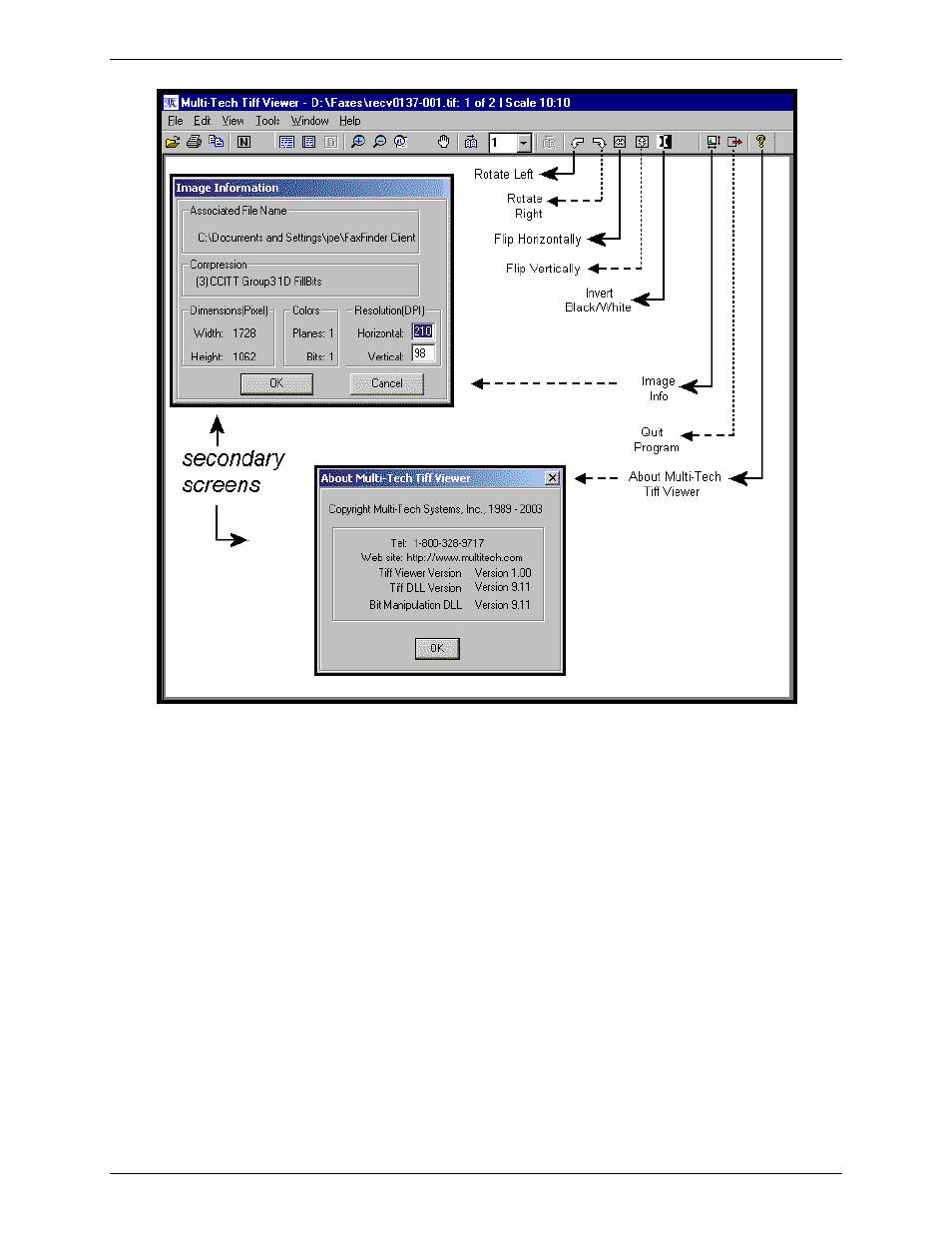 Multi-Tech Systems Multi-Tech FaxFinder FF820 User Manual | Page 100 / 207