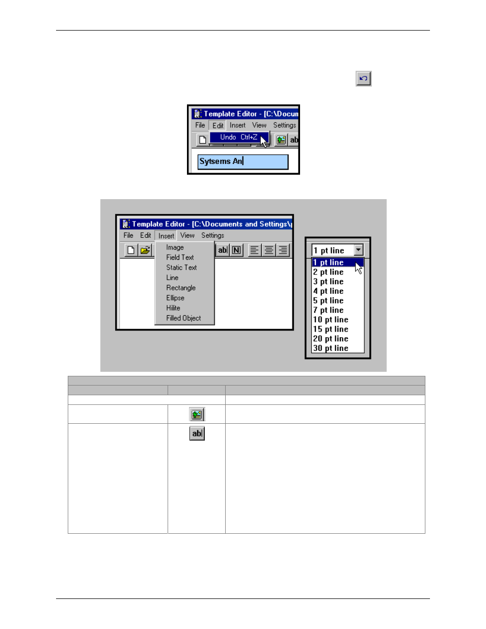 Edit menu, Insert menu | Multi-Tech Systems Multi-Tech FaxFinder FF820 User Manual | Page 143 / 207