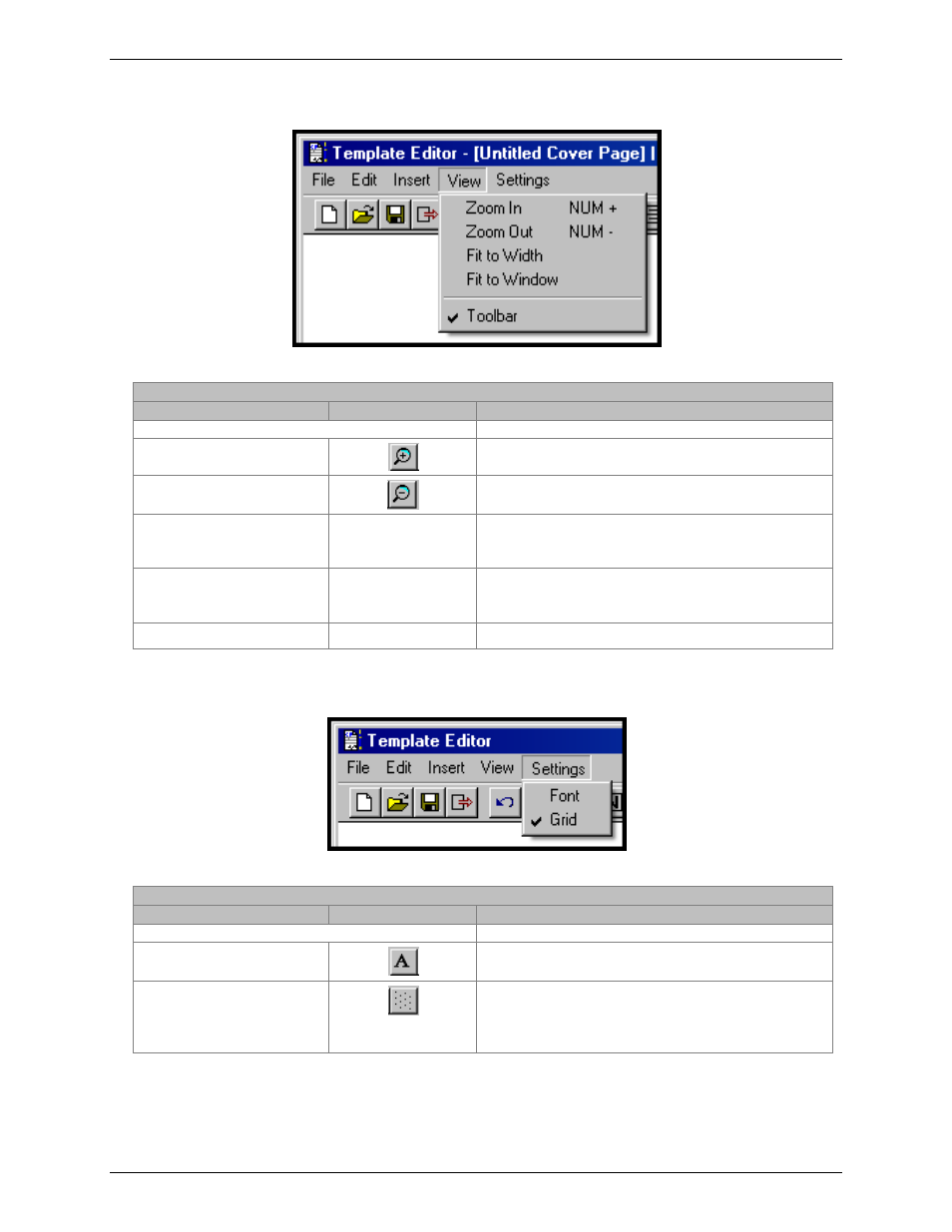 View menu, Settings menu | Multi-Tech Systems Multi-Tech FaxFinder FF820 User Manual | Page 145 / 207