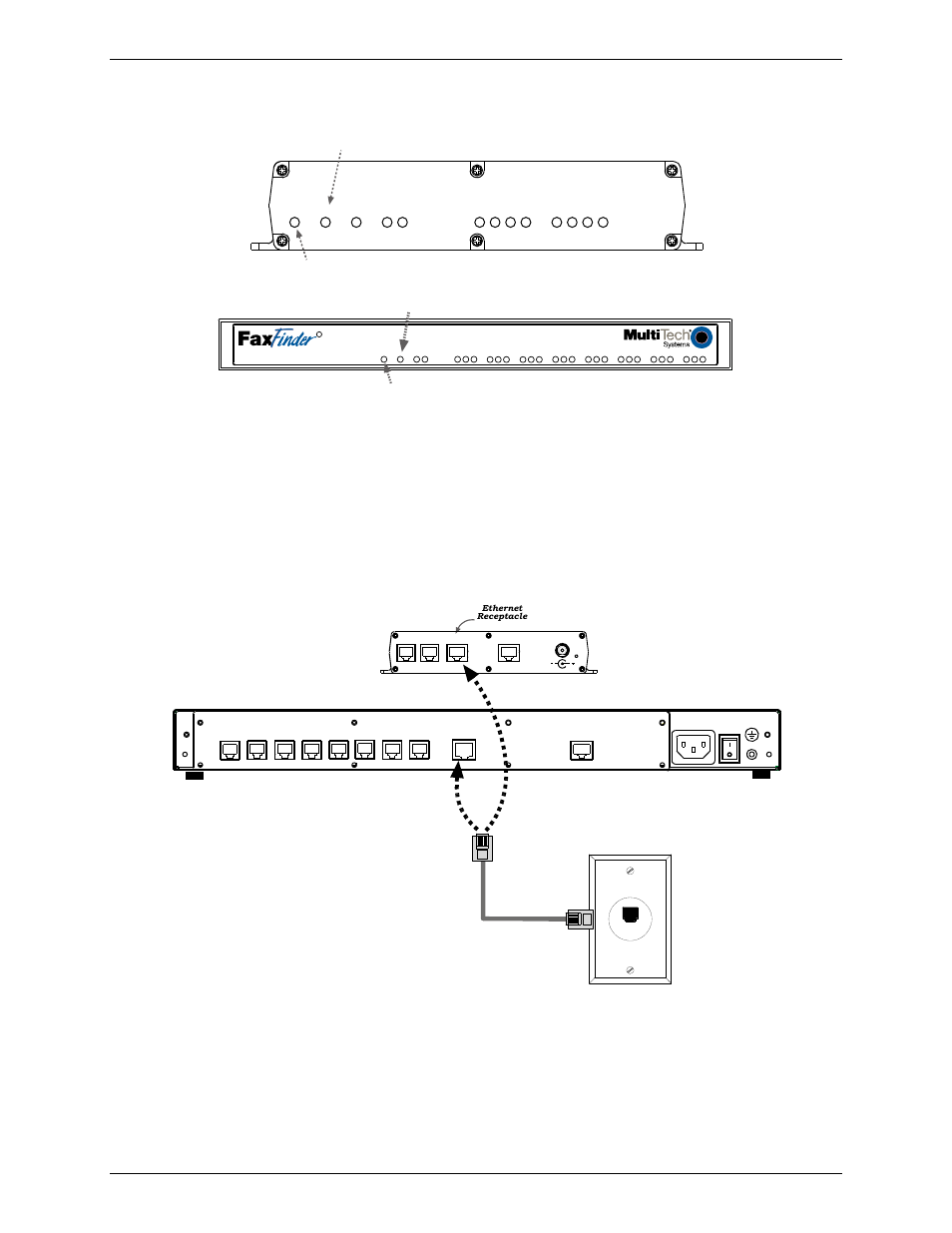 Verify powering, Connect faxfinder to ethernet network, Status led power led | Multi-Tech Systems Multi-Tech FaxFinder FF820 User Manual | Page 15 / 207