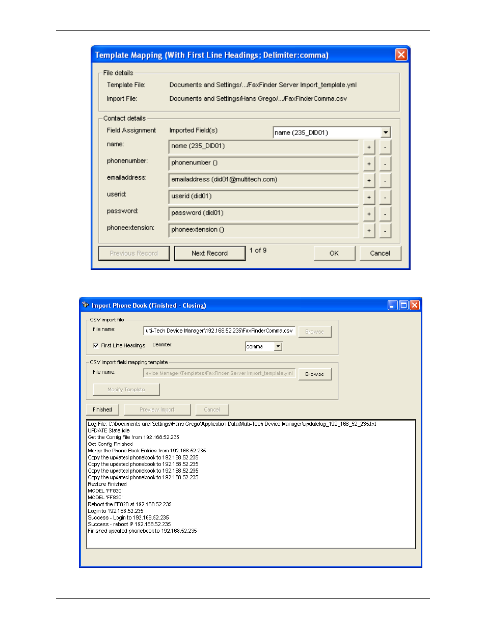 Multi-Tech Systems Multi-Tech FaxFinder FF820 User Manual | Page 171 / 207