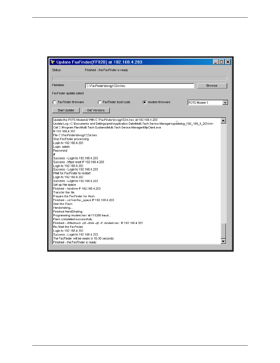 Multi-Tech Systems Multi-Tech FaxFinder FF820 User Manual | Page 178 / 207