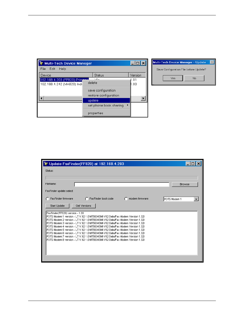 Server firmware update | Multi-Tech Systems Multi-Tech FaxFinder FF820 User Manual | Page 179 / 207
