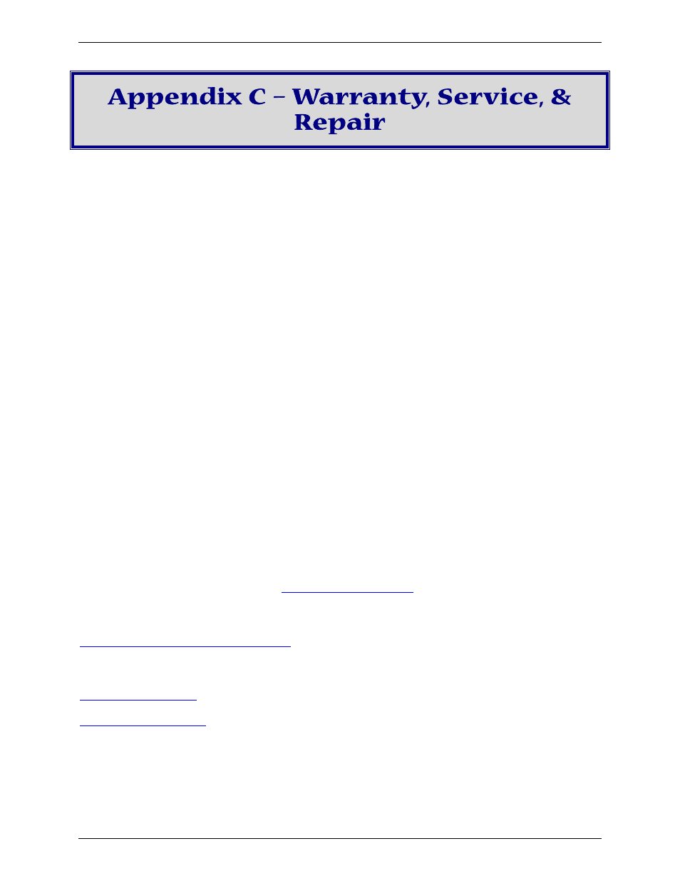 Appendix c – warranty, service, & repair | Multi-Tech Systems Multi-Tech FaxFinder FF820 User Manual | Page 193 / 207