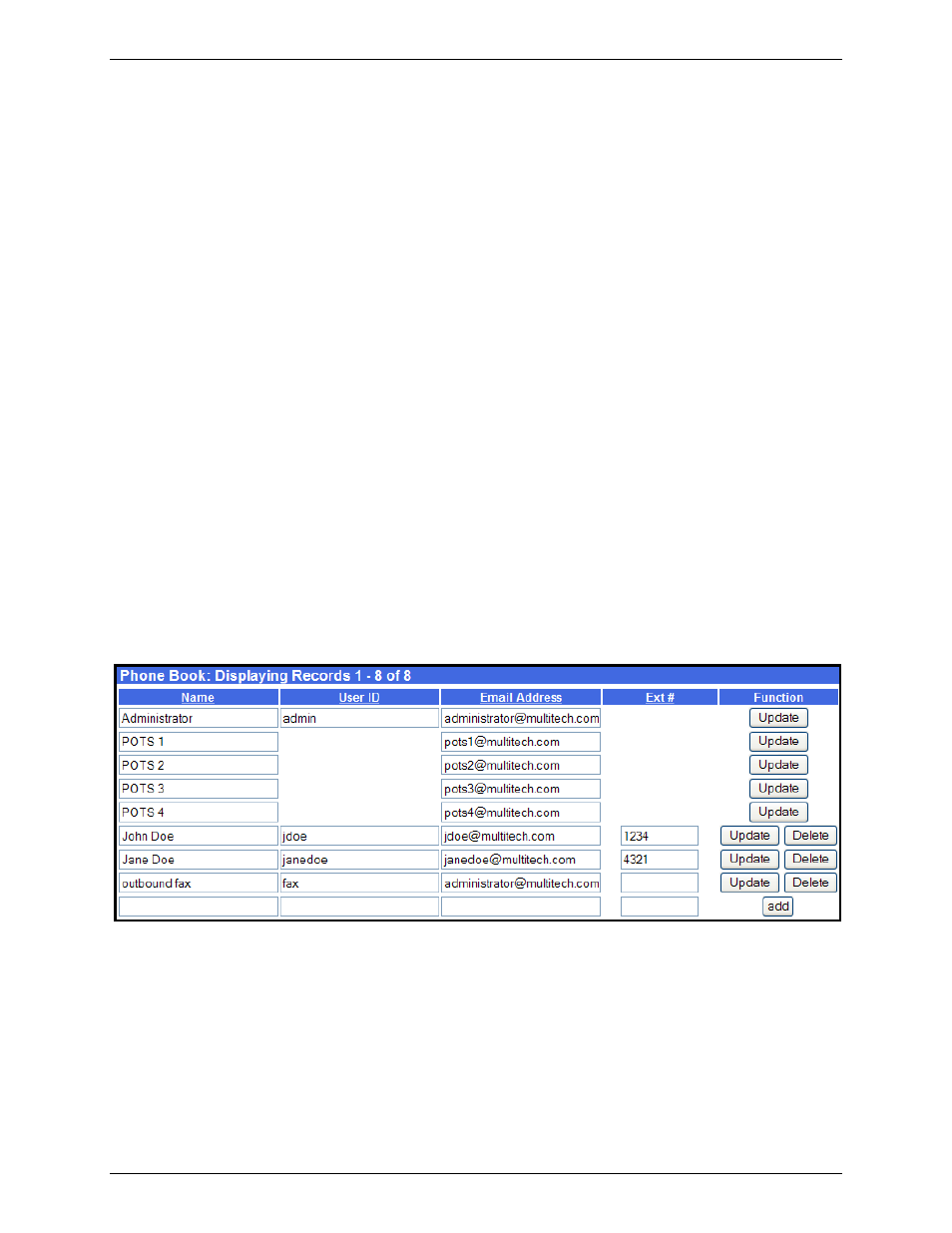 Log in after reset, Setting administrative functions, A. administrator row: email address | Multi-Tech Systems Multi-Tech FaxFinder FF820 User Manual | Page 32 / 207