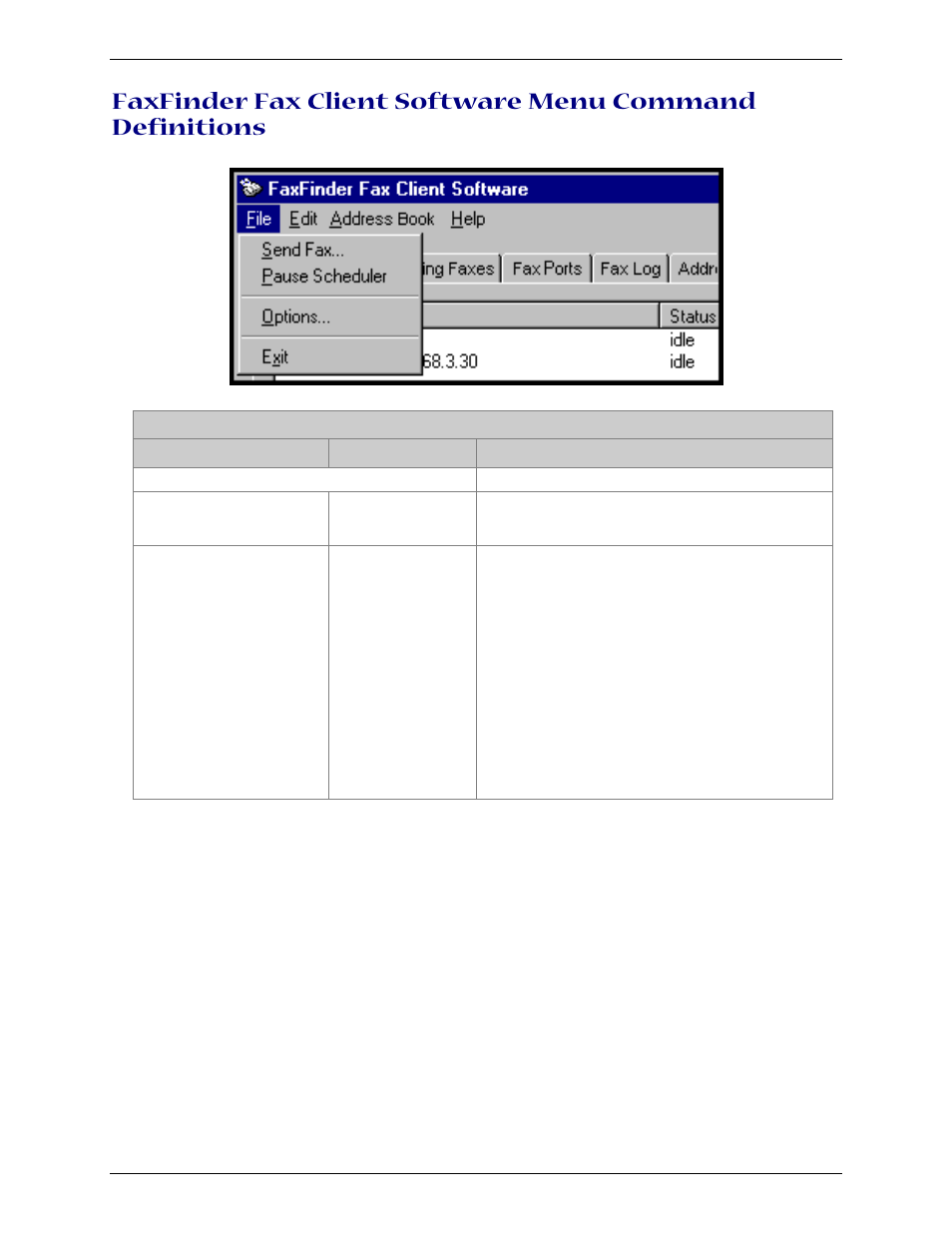 Finitions | Multi-Tech Systems Multi-Tech FaxFinder FF820 User Manual | Page 67 / 207