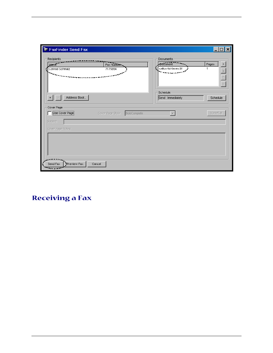Receiving a fax, Receiving faxes in manual routing mode | Multi-Tech Systems Multi-Tech FaxFinder FF820 User Manual | Page 96 / 207