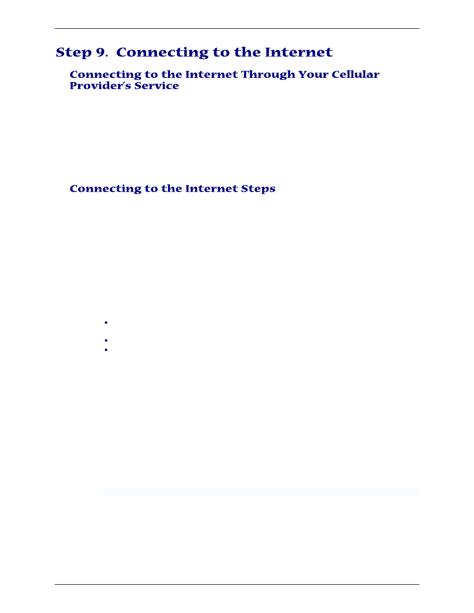 Step 9. connecting to the internet, Connecting to the internet steps | Multi-Tech Systems Multimodem RJ-9 User Manual | Page 20 / 62