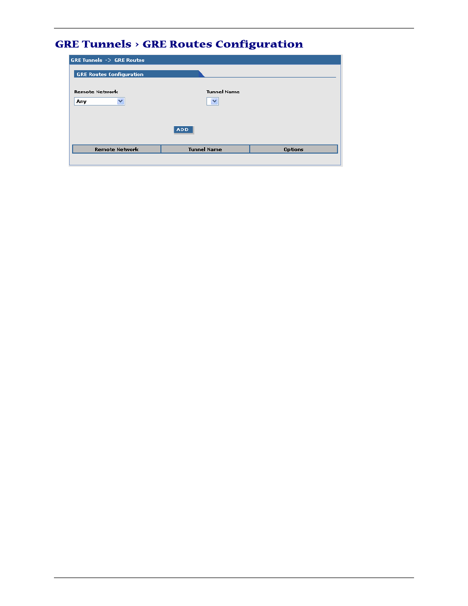 Gre tunnels > gre routes configuration | Multi-Tech Systems Multimodem RJ-9 User Manual | Page 44 / 62