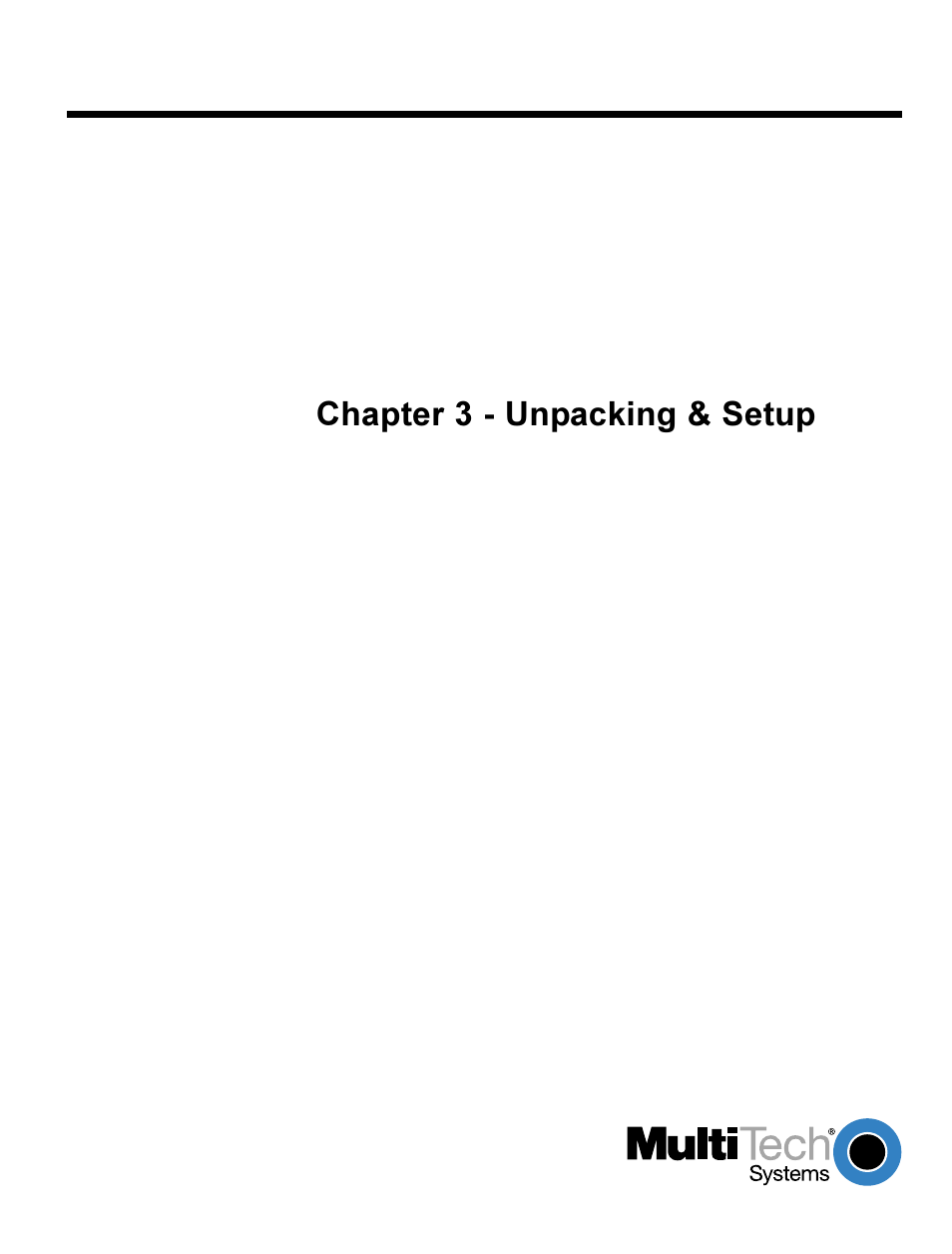 Chapter 3 - unpacking & setup | Multi-Tech Systems MT56DSU-S User Manual | Page 15 / 38