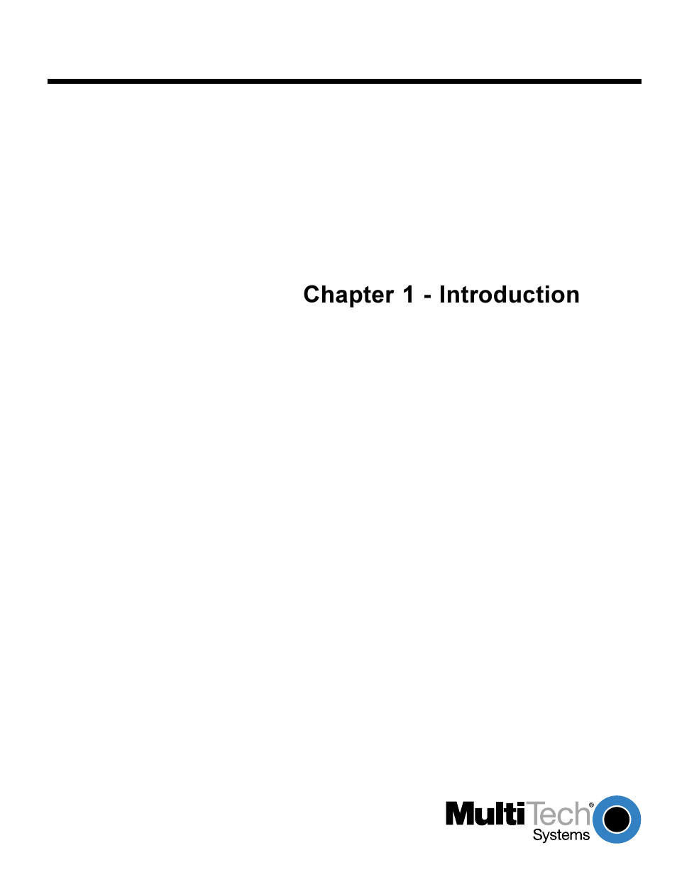 Chapter 1 - introduction | Multi-Tech Systems MT56DSU-S User Manual | Page 5 / 38