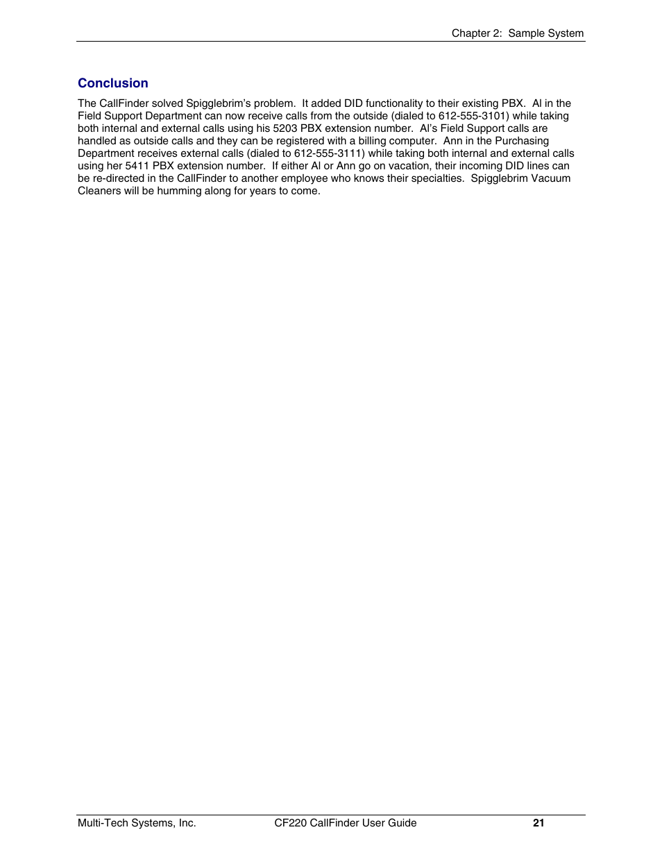 Multi-Tech Systems CF220 User Manual | Page 21 / 84