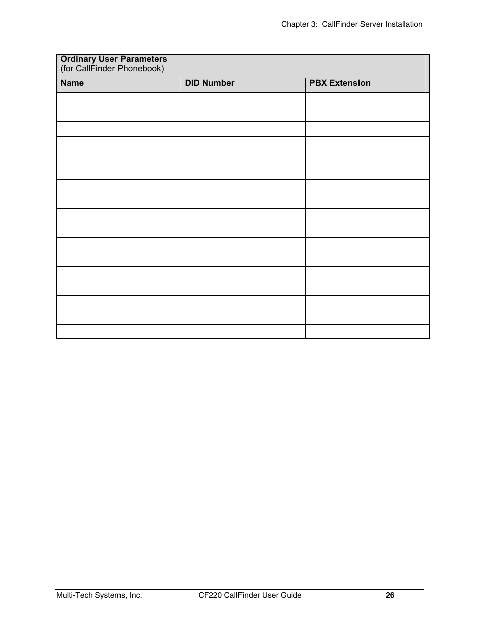 Multi-Tech Systems CF220 User Manual | Page 26 / 84