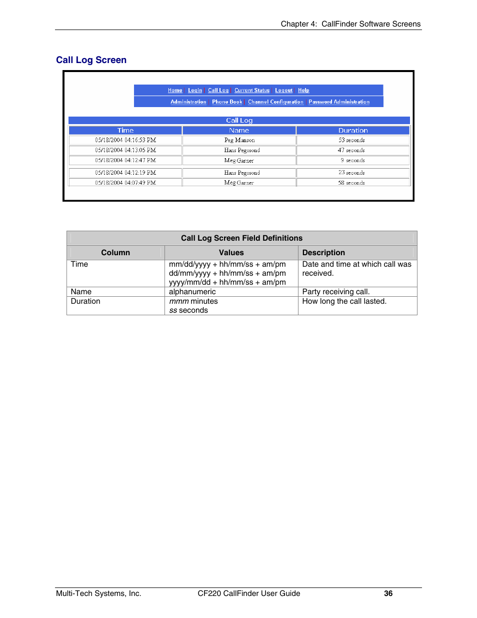 Multi-Tech Systems CF220 User Manual | Page 36 / 84