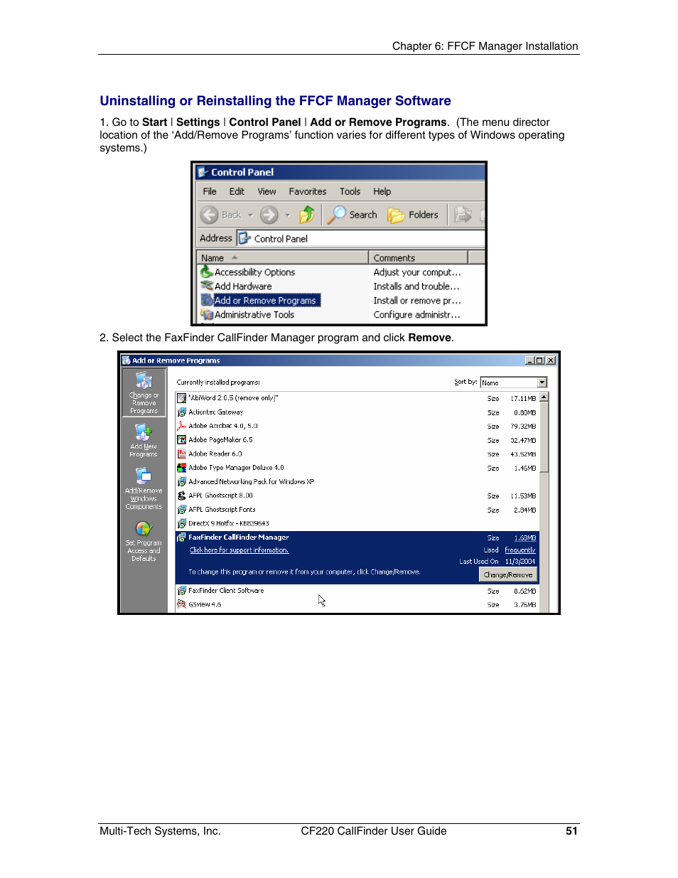Multi-Tech Systems CF220 User Manual | Page 51 / 84