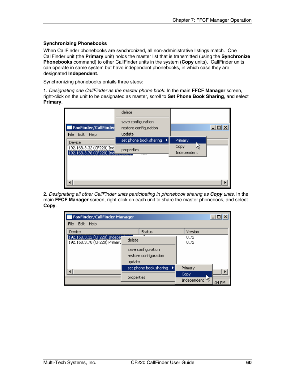 Multi-Tech Systems CF220 User Manual | Page 60 / 84