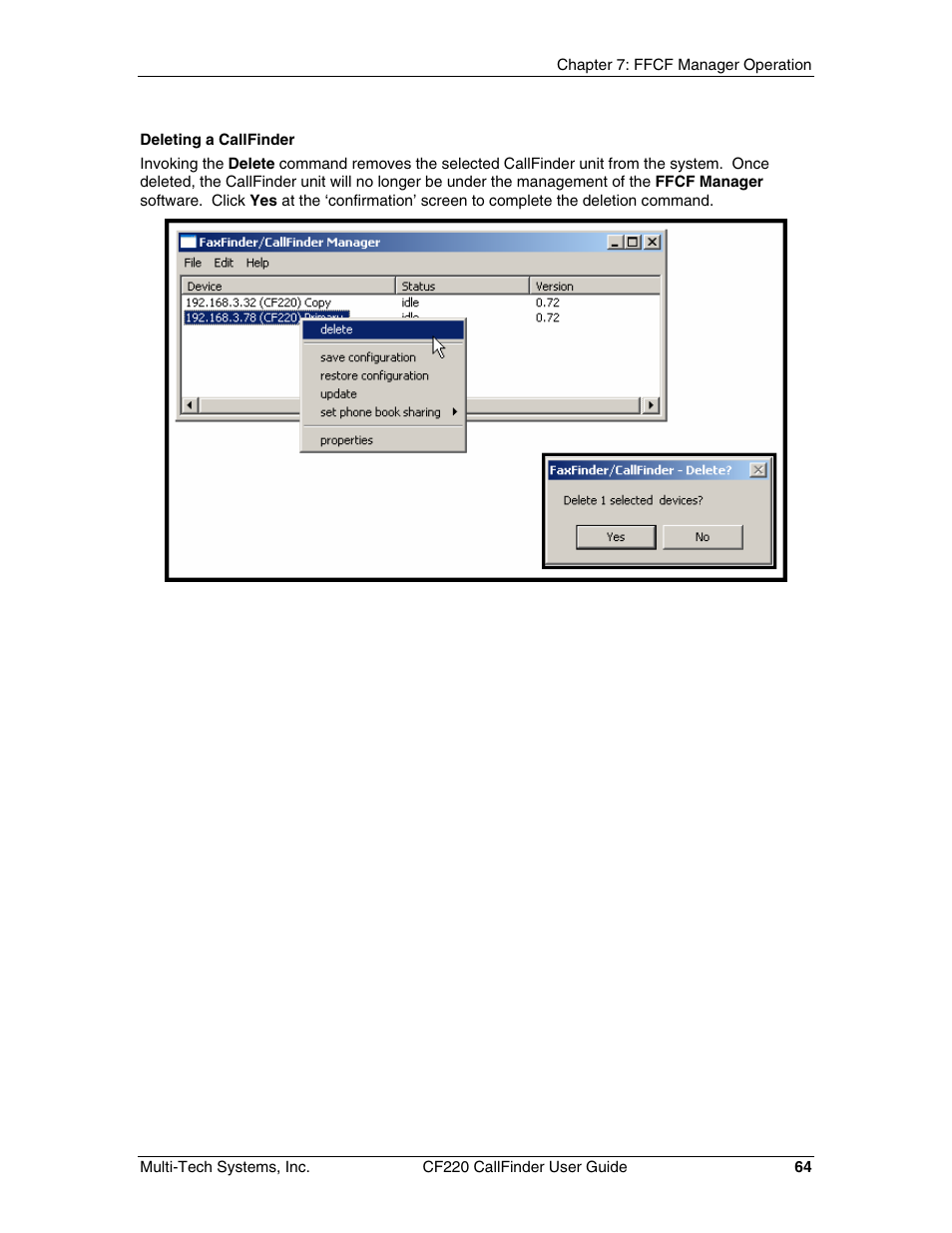 Multi-Tech Systems CF220 User Manual | Page 64 / 84