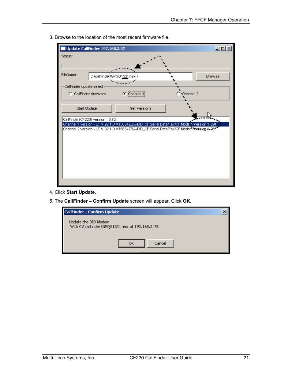 Multi-Tech Systems CF220 User Manual | Page 71 / 84