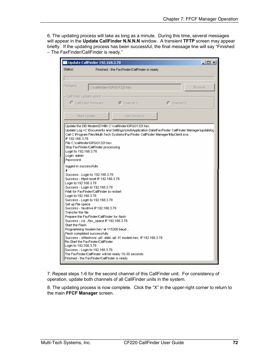 Multi-Tech Systems CF220 User Manual | Page 72 / 84