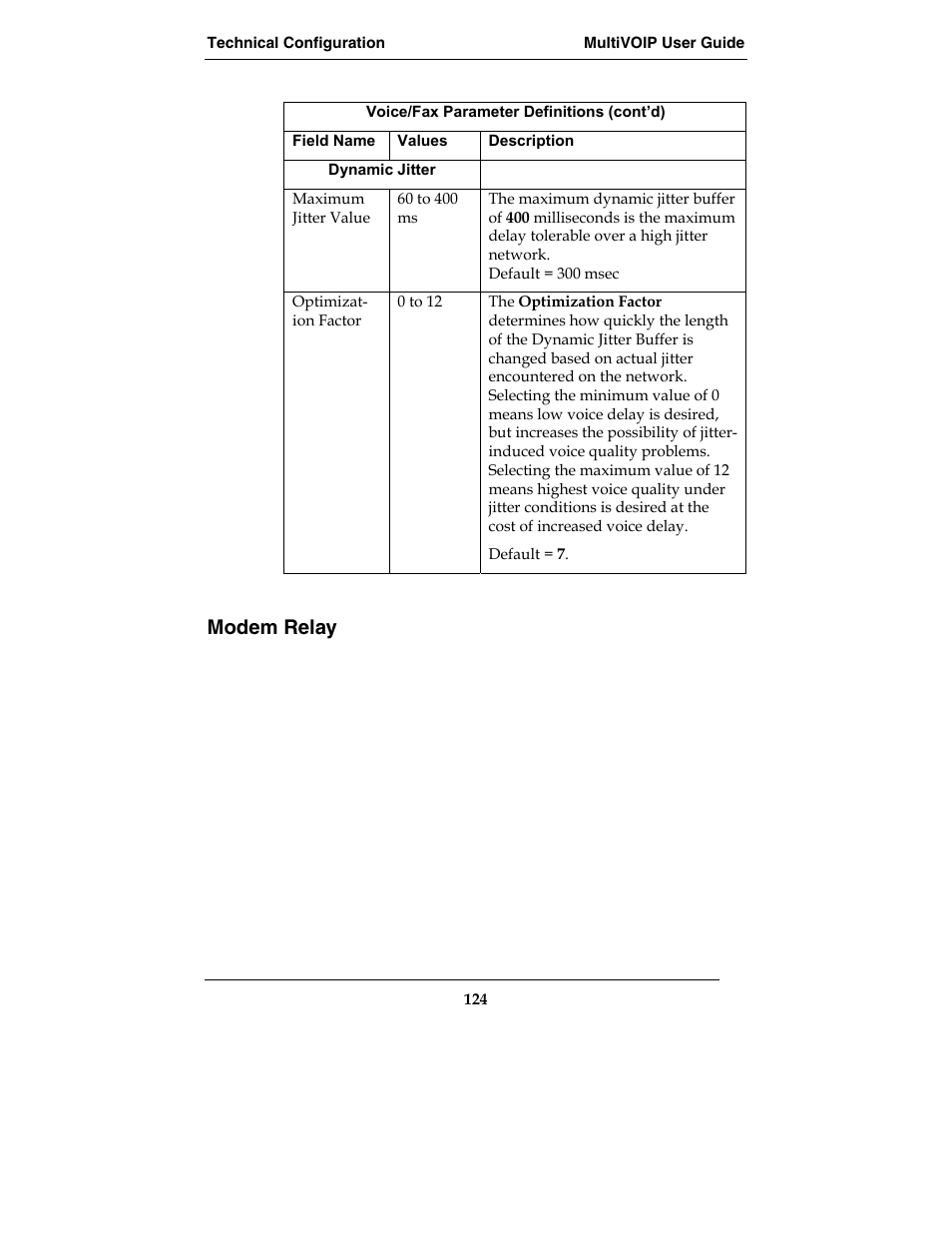 Modem relay | Multi-Tech Systems MVP210-SS User Manual | Page 124 / 415