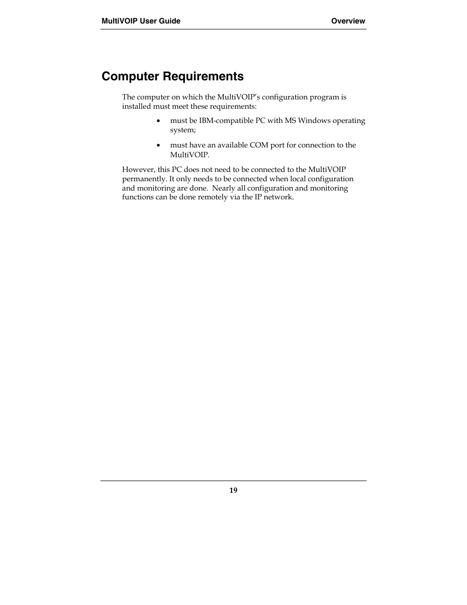 Computer requirements | Multi-Tech Systems MVP210-SS User Manual | Page 19 / 415