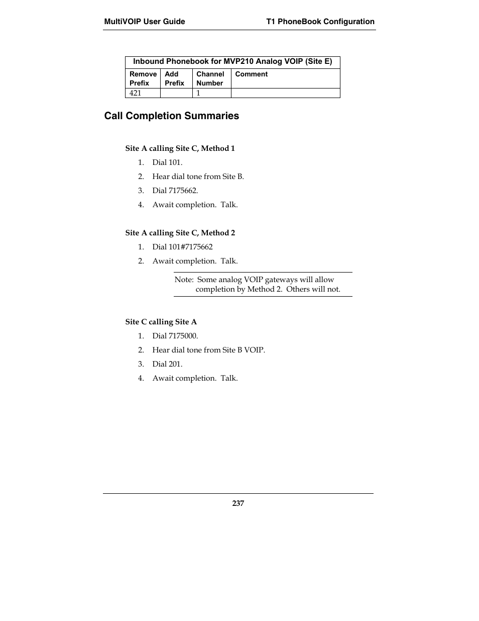 Call completion summaries | Multi-Tech Systems MVP210-SS User Manual | Page 237 / 415