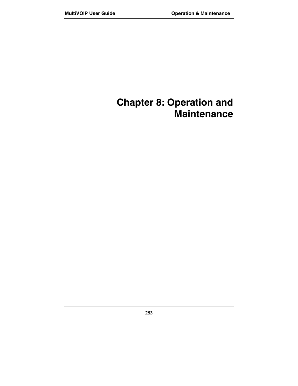 Chapter 8: operation and maintenance | Multi-Tech Systems MVP210-SS User Manual | Page 283 / 415