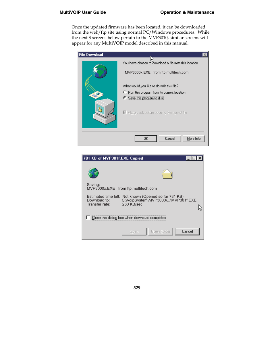 Multi-Tech Systems MVP210-SS User Manual | Page 329 / 415