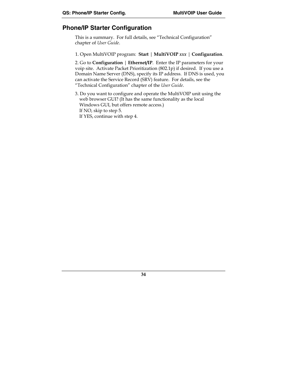 Phone/ip starter configuration | Multi-Tech Systems MVP210-SS User Manual | Page 34 / 415