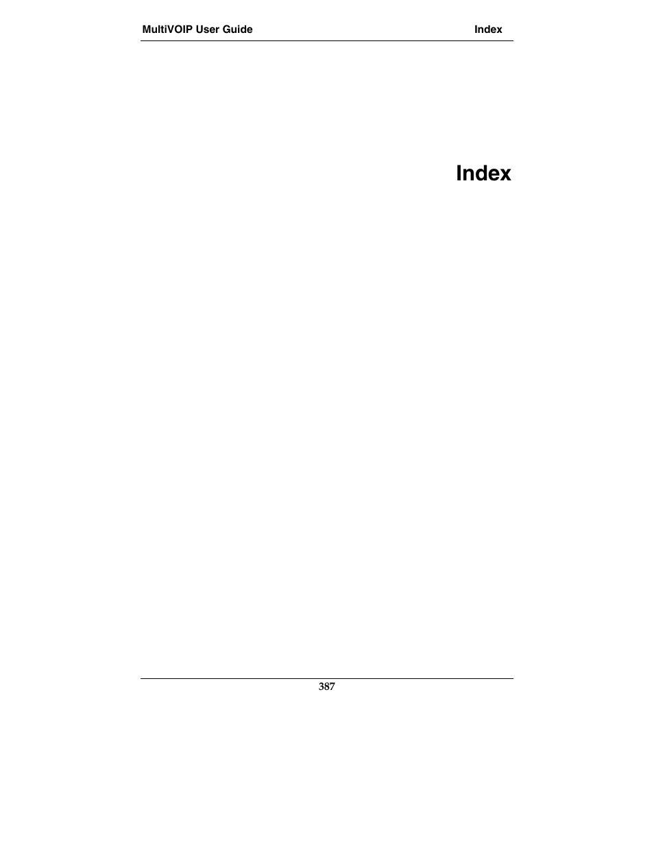 Index | Multi-Tech Systems MVP210-SS User Manual | Page 387 / 415