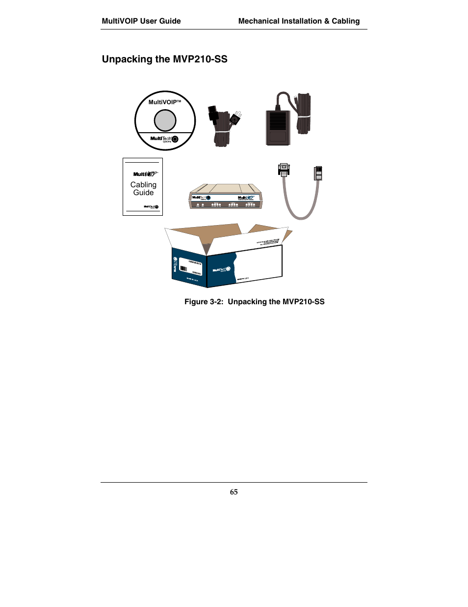 Unpacking the mvp210-ss | Multi-Tech Systems MVP210-SS User Manual | Page 65 / 415