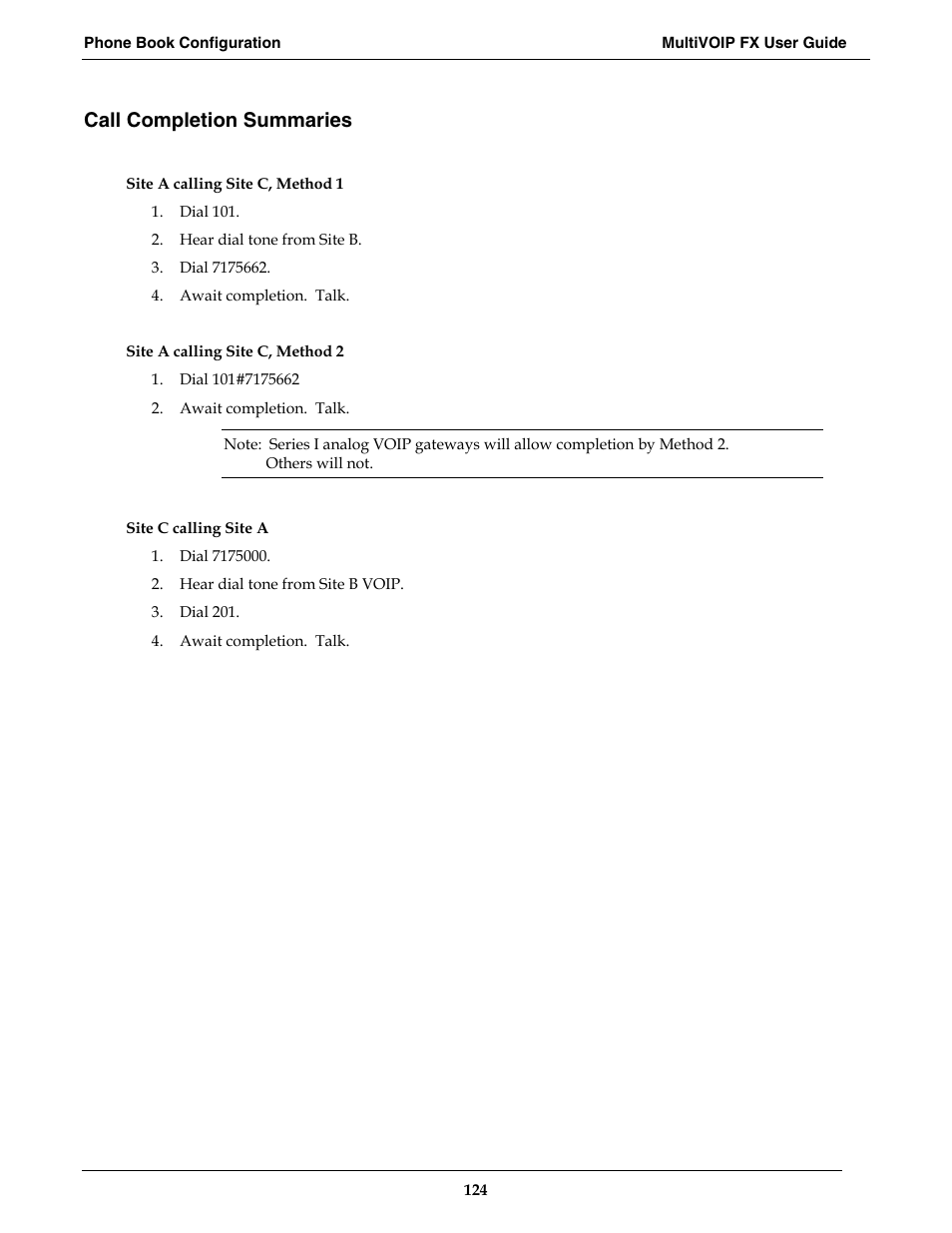 Call completion summaries | Multi-Tech Systems MVPFX2-2 User Manual | Page 124 / 193