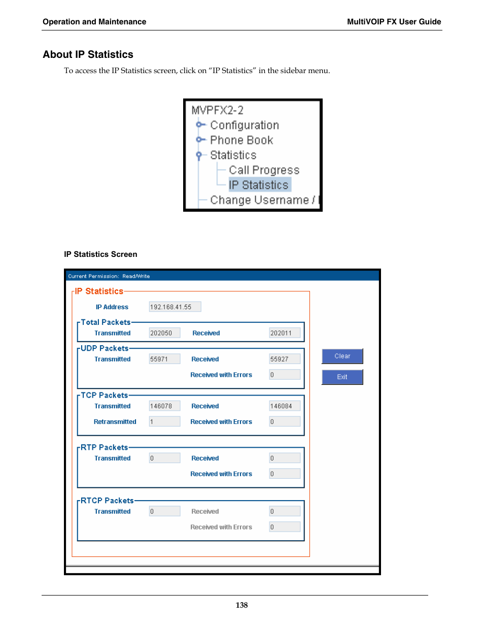 About ip statistics | Multi-Tech Systems MVPFX2-2 User Manual | Page 138 / 193