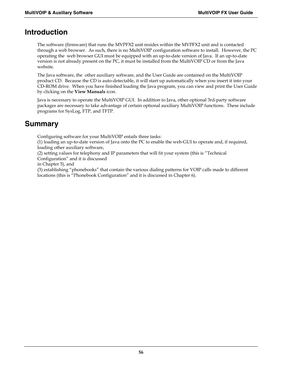 Introduction, Summary | Multi-Tech Systems MVPFX2-2 User Manual | Page 56 / 193