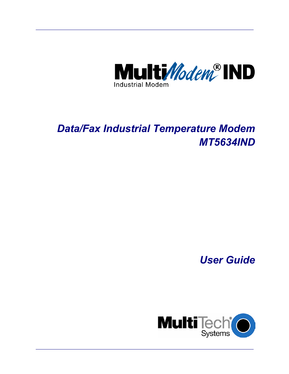 Multi-Tech Systems MT5634IND User Manual | 28 pages