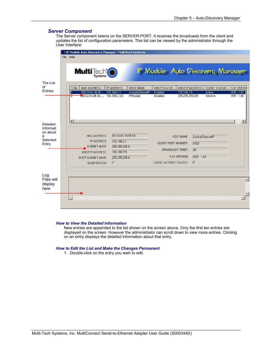 Multi-Tech Systems MultiConnect Adapter Serial-to-Ethernet Adapter with IP User Manual | Page 15 / 22