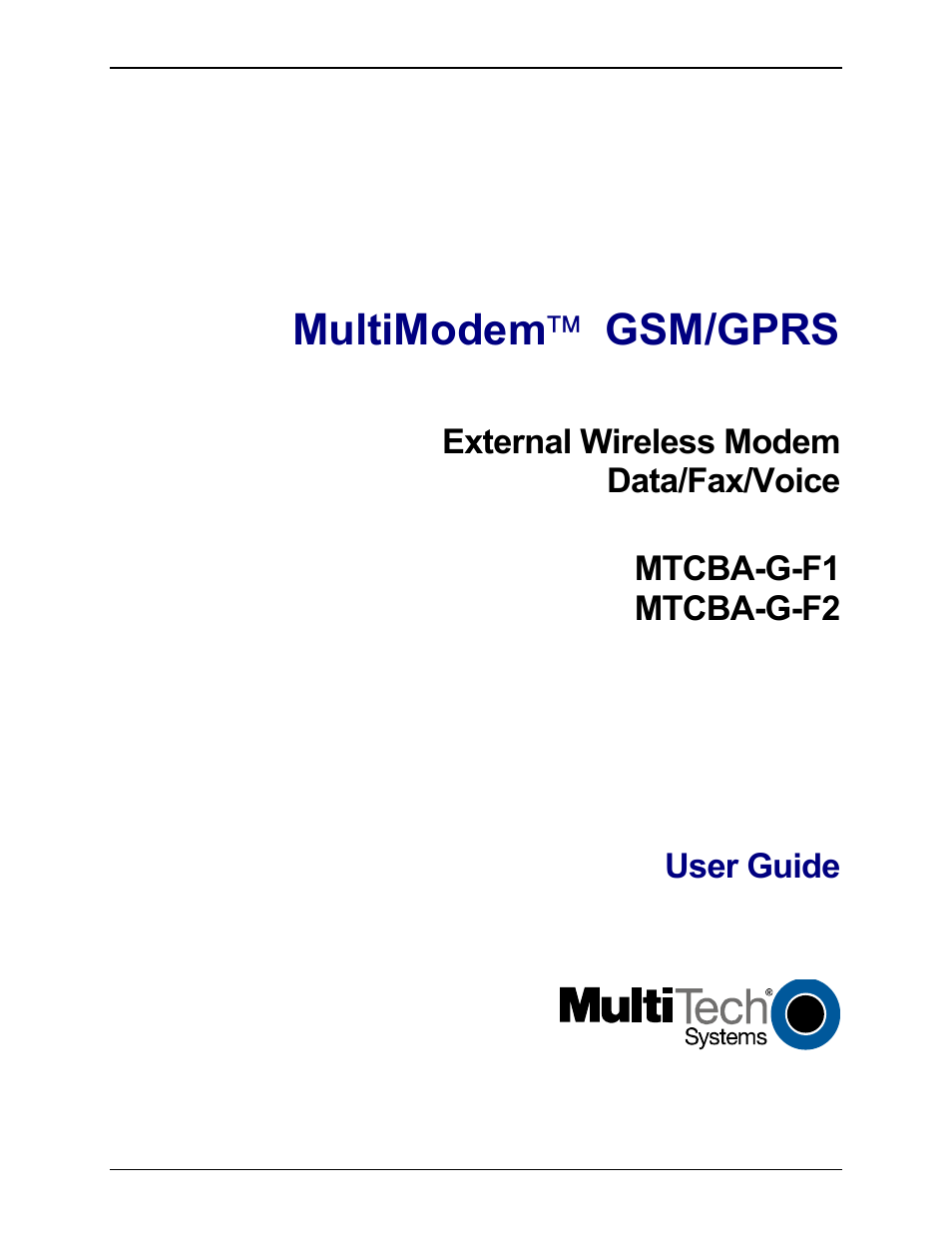 Multi-Tech Systems MTCBA-G-F1 User Manual | 29 pages