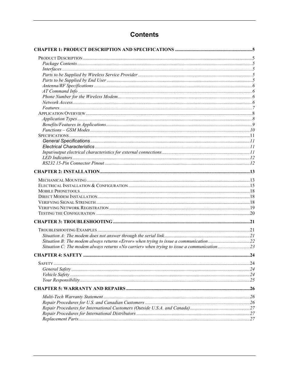 Multi-Tech Systems MTCBA-G-F1 User Manual | Page 3 / 29